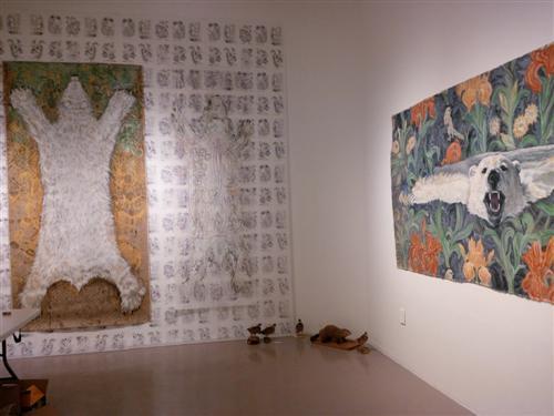web London wall 2.jpg - Decorating the End of the World, installation detail,  
McIntosh Gallery London Ontario 2013